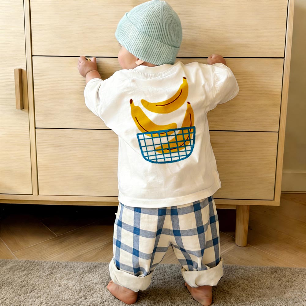 Baby & Kids Banana Basket Graphic Front & Back Tee 2 Piece Set