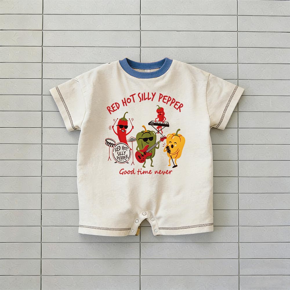 Baby Cat Check T-shirt Romper