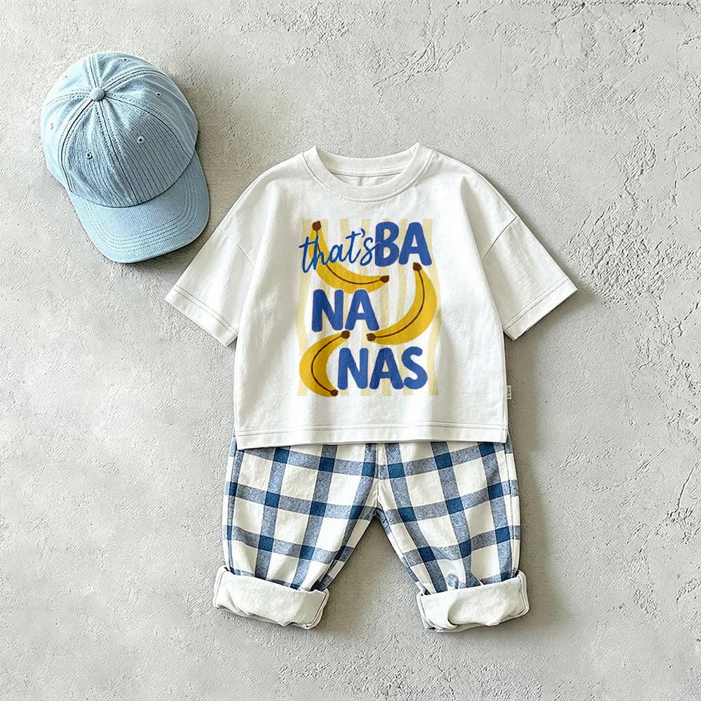 THAT'S BANANAS Baby & Kids Plaid 2 Piece Set