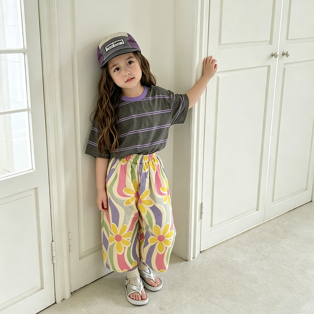 Baby & Kids Colorful Wave Flowers Pants