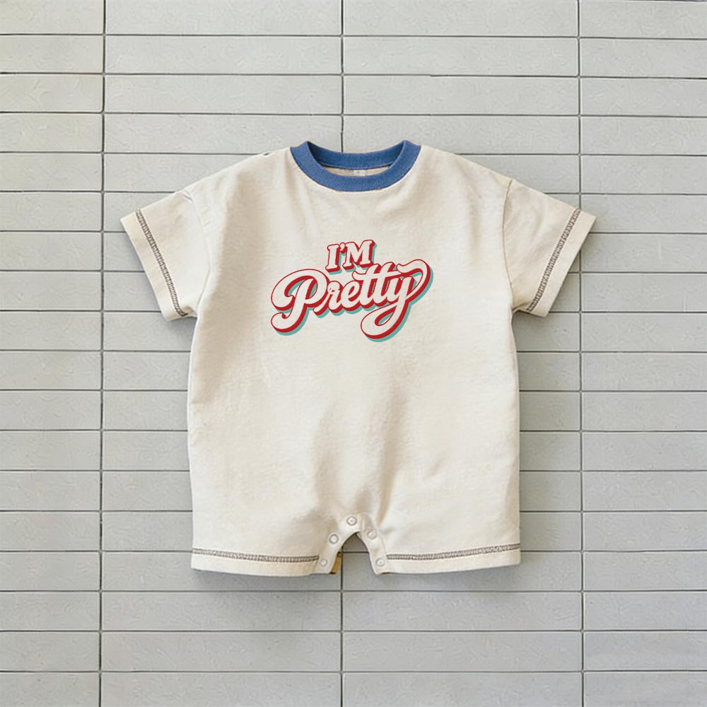 Baby Cat Check T-shirt Romper