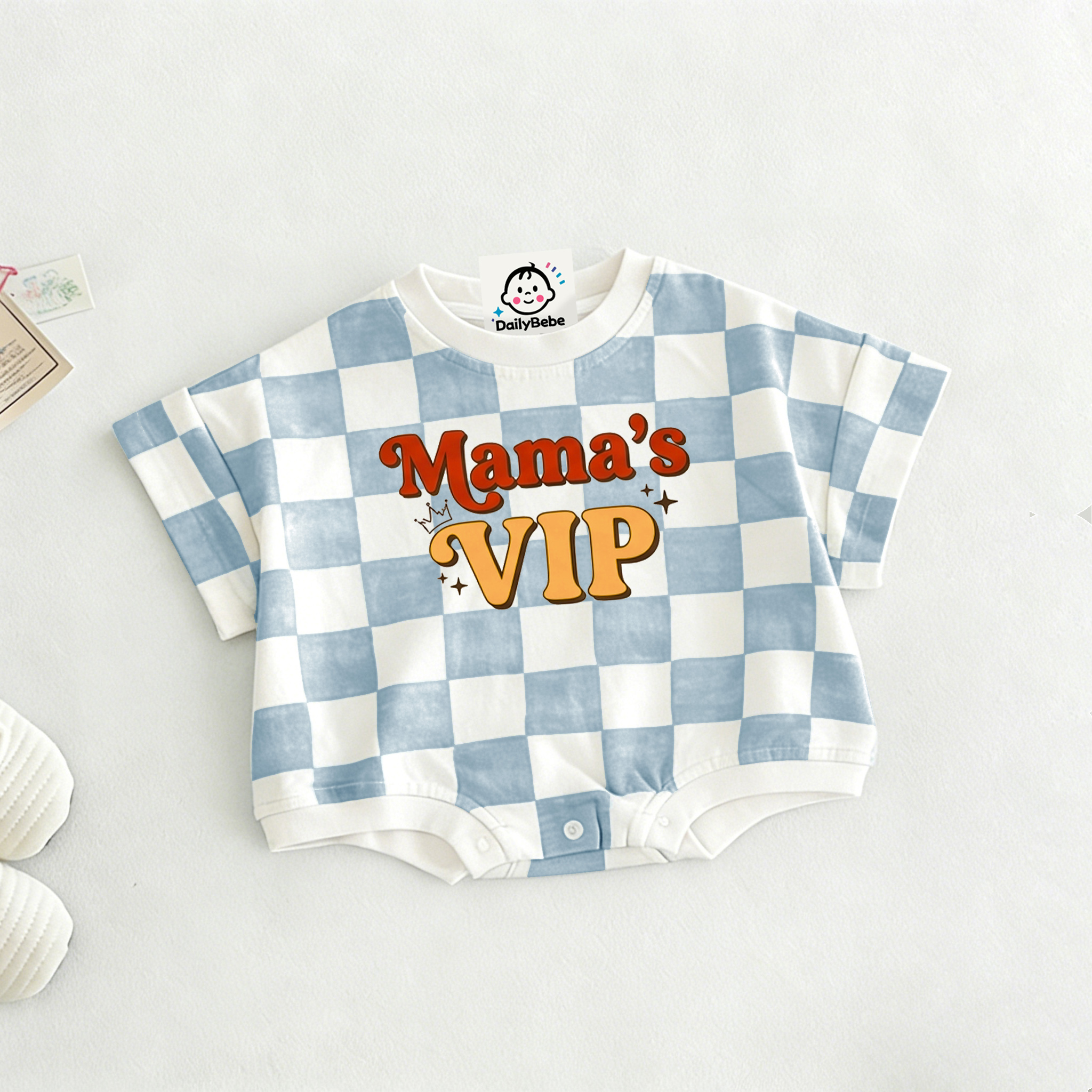 MAMA'S VIP Baby Check T-shirt Romper