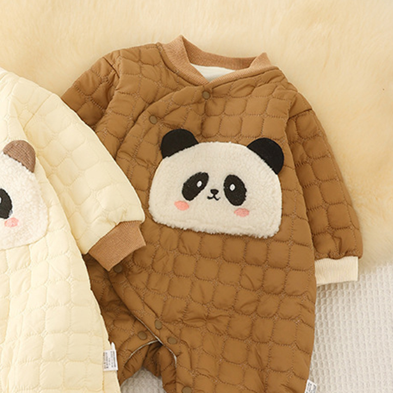 Baby Baby Panda Quilted Thick Romper