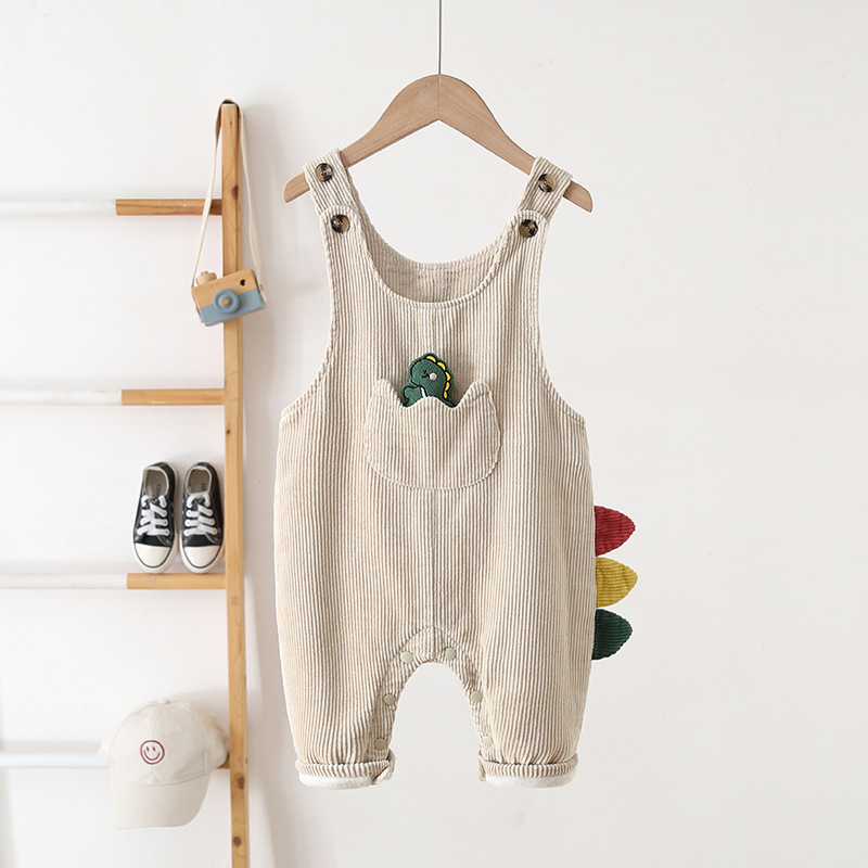 Baby 3D Dinosaur Denim Overalls