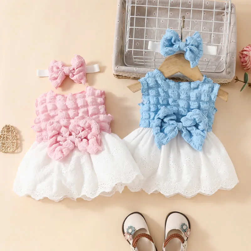 Baby Bow Bubble Dress with Headband