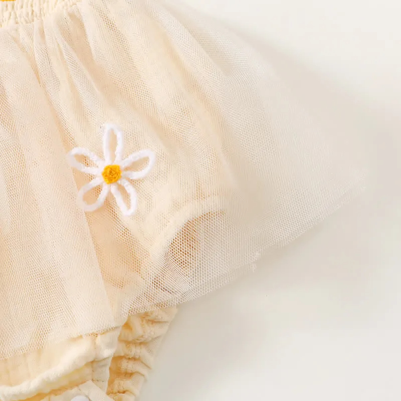 ONE Baby Flower Strap Bodysuit with Headband