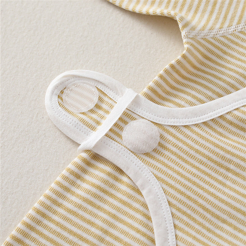 Baby Smile Cloud Striped Kimono Romper