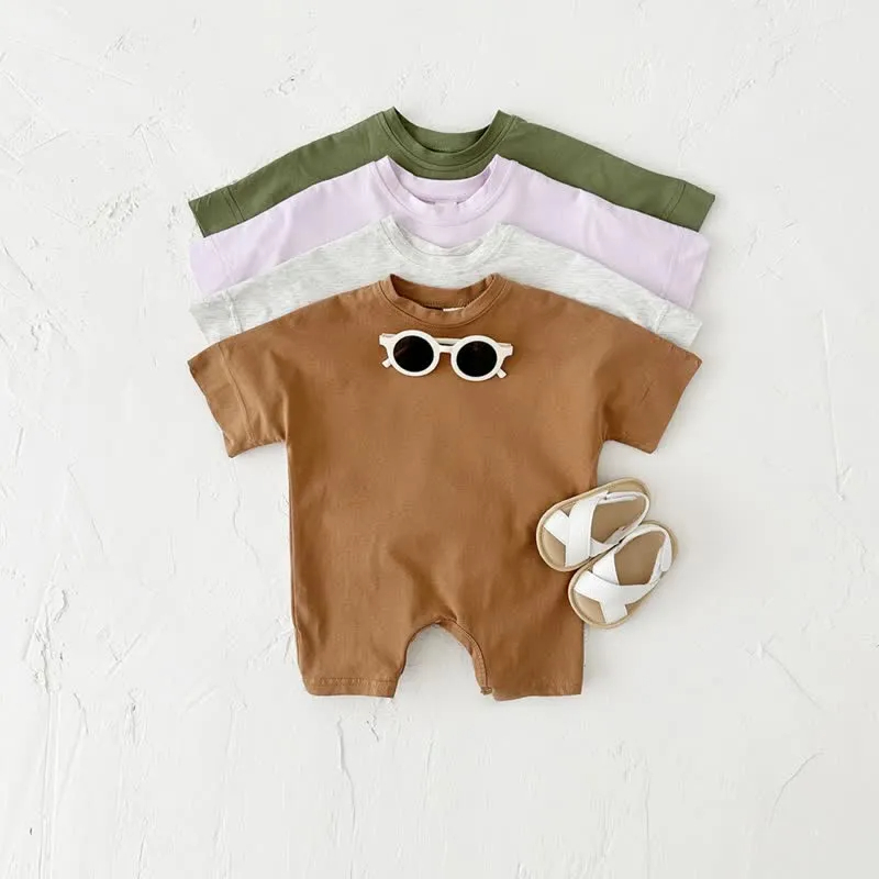 Baby Solid Color Causal Romper