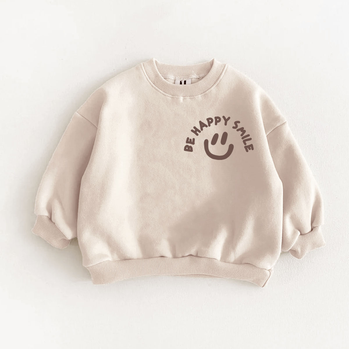 BE HAPPY SMILE Baby & Kids Slogan Sweatshirt
