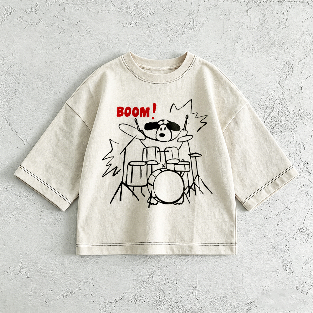 BOOM Baby & Kids Drumming Puppy Print T-Shirt (6M-12Y)