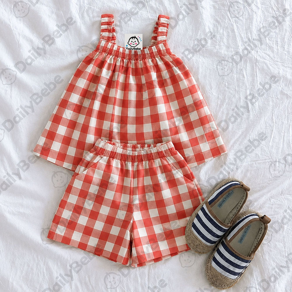 Baby & Kids Plaid Top and Shorts Set