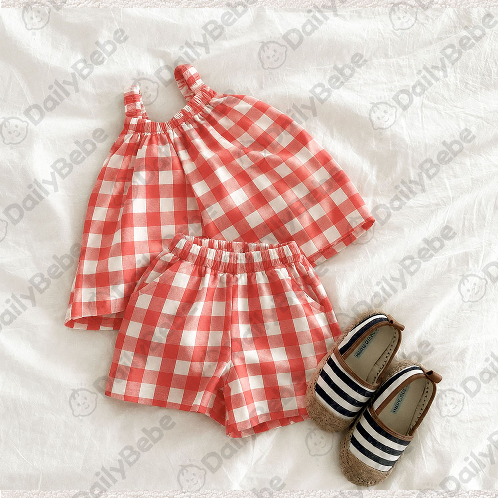 Baby & Kids Plaid Top and Shorts Set