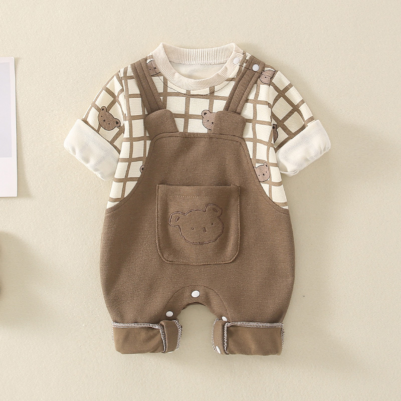 Baby Bear Plaid Romper