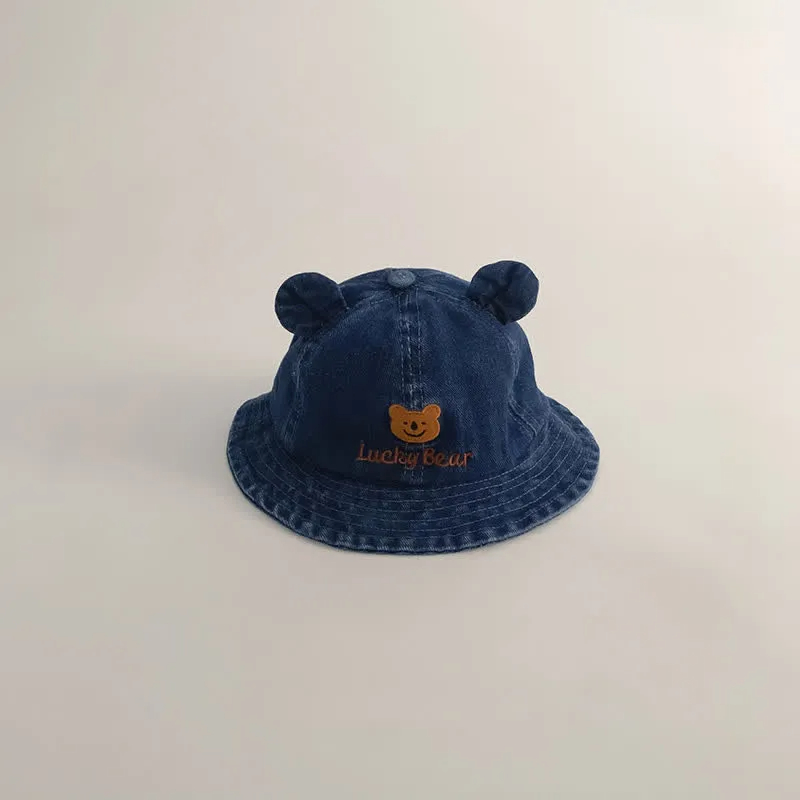 LUCKY BEAR Baby Denim Bear Bucket Hat