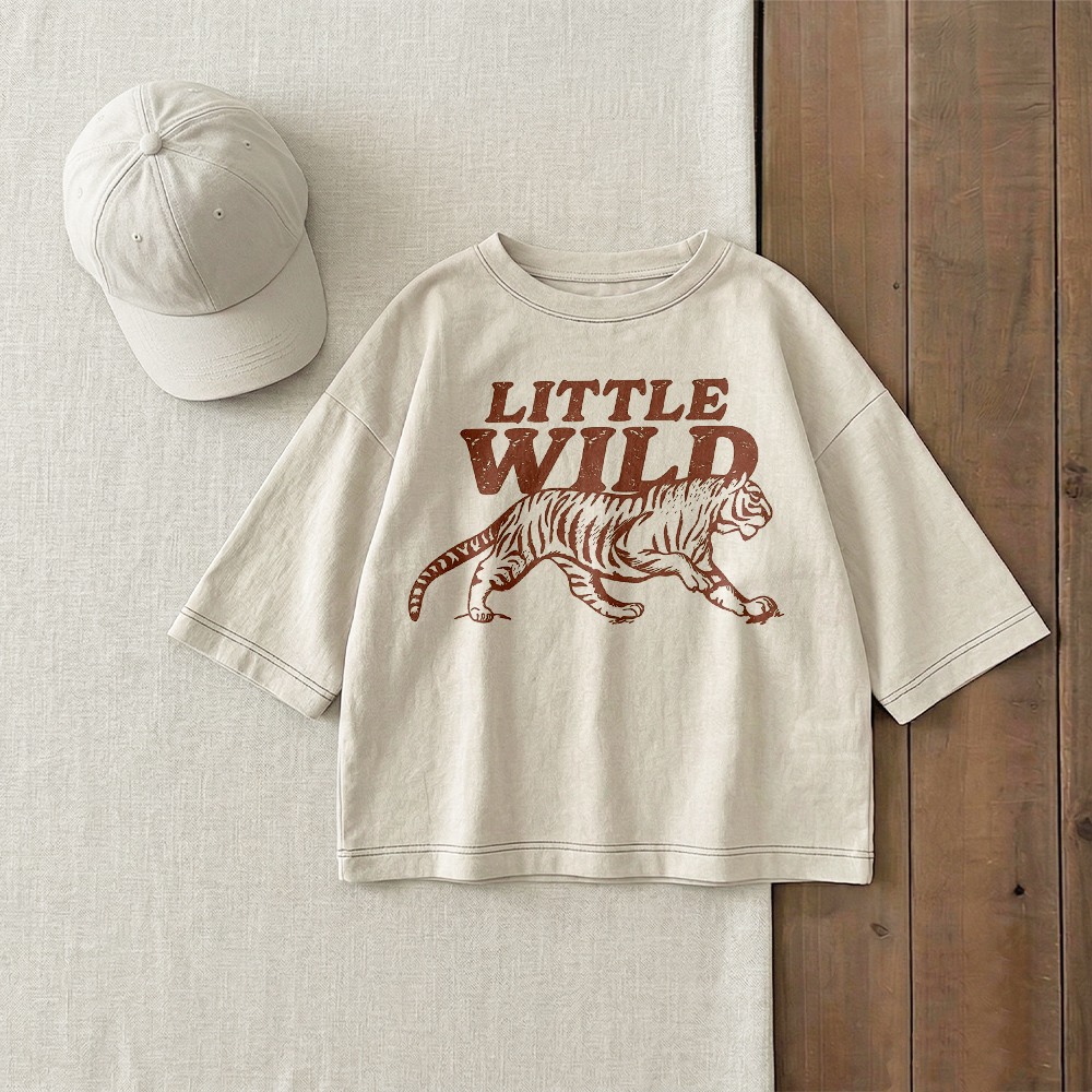 LITTLE WILD Baby & Kids Tiger Print T-Shirt (6M-12Y)