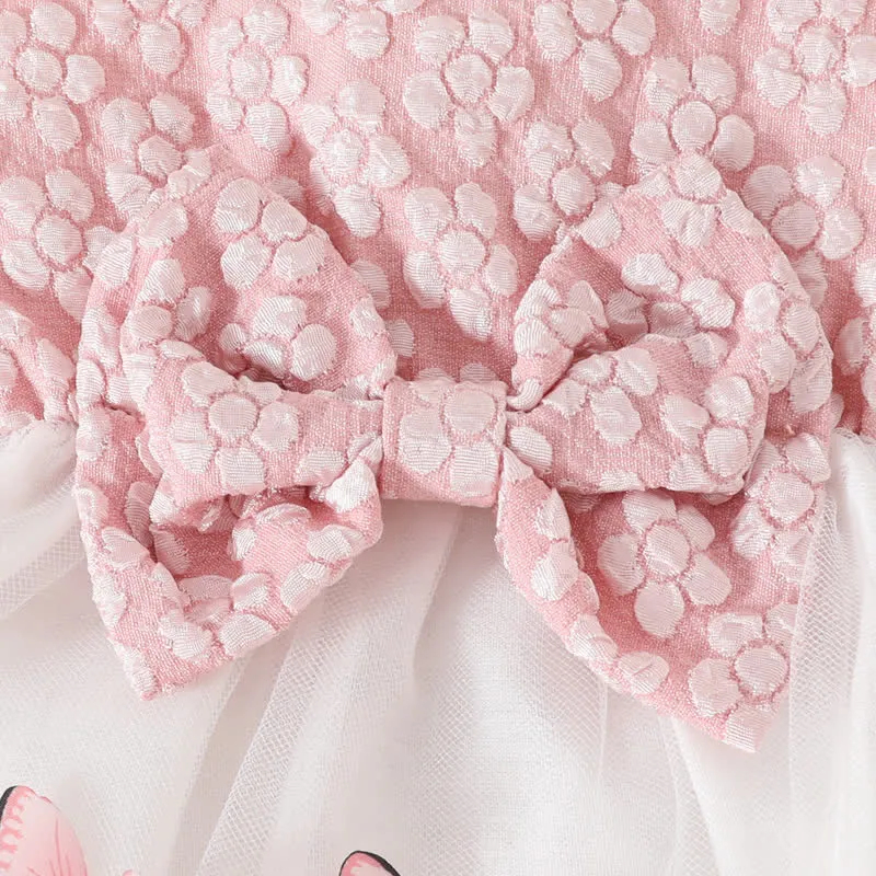 Baby 2-Piece Ruffled Butterfly Dress Set with Headband