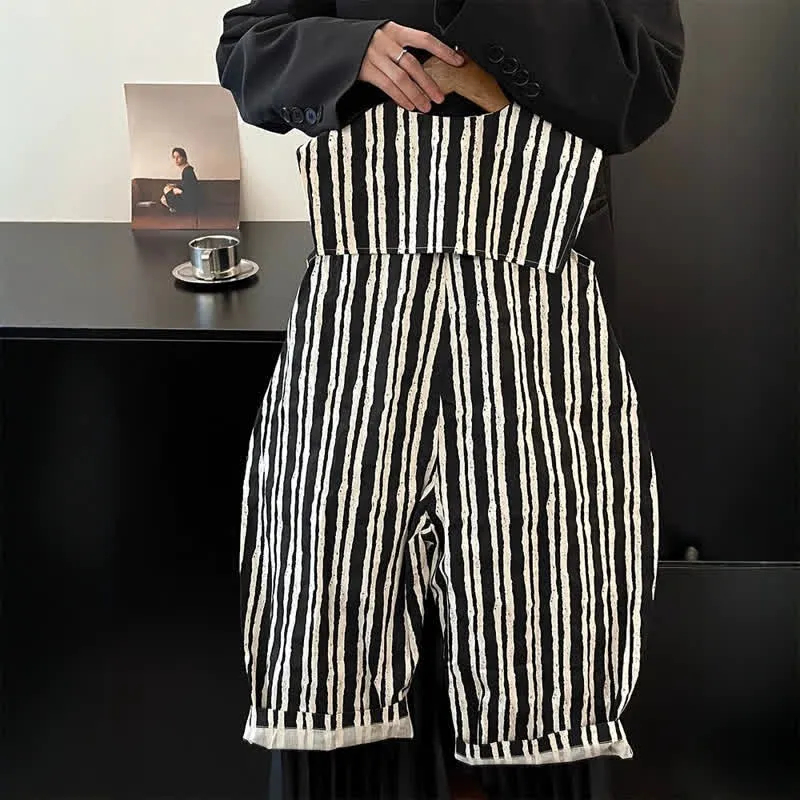 Toddler Sailor Collar Dots Striped Overalls