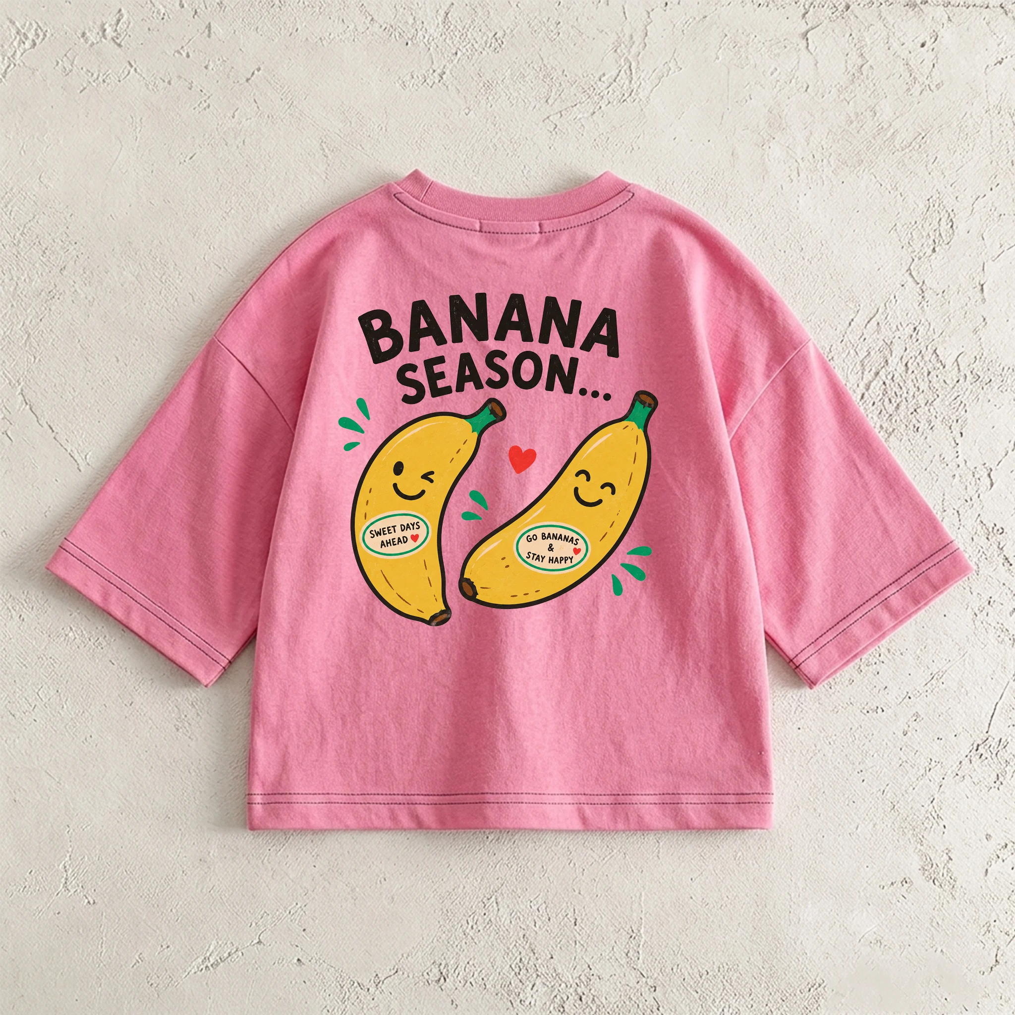 BANANA SEASON Baby & Kids banana Pink T-Shirt (6M-12Y)