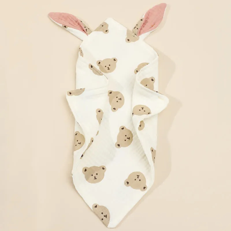 Baby Muslin Rabbit Ears Burp Cloths