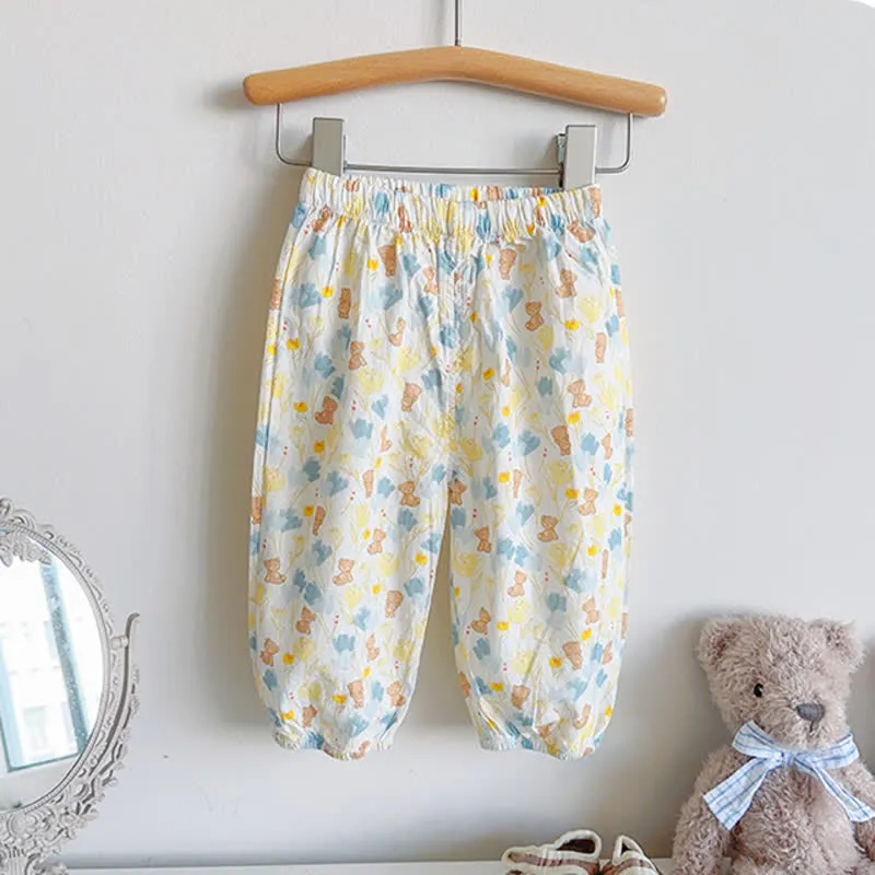 Baby Loose Duck Bear Dots Plaid Pants