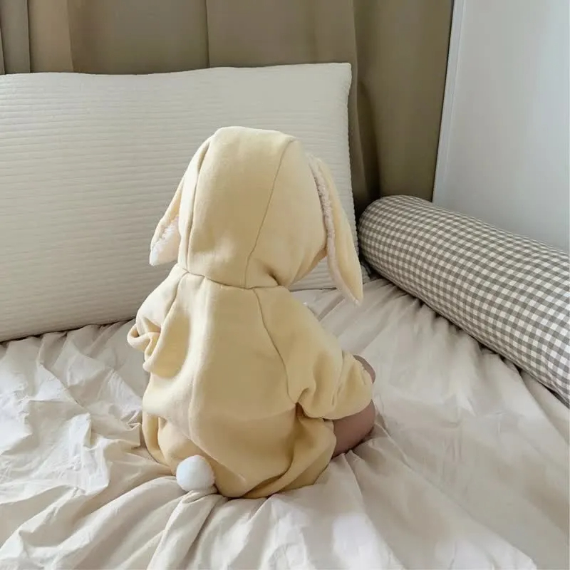 [Copy]Baby Carrot Rabbit Ear Romper with Hat
