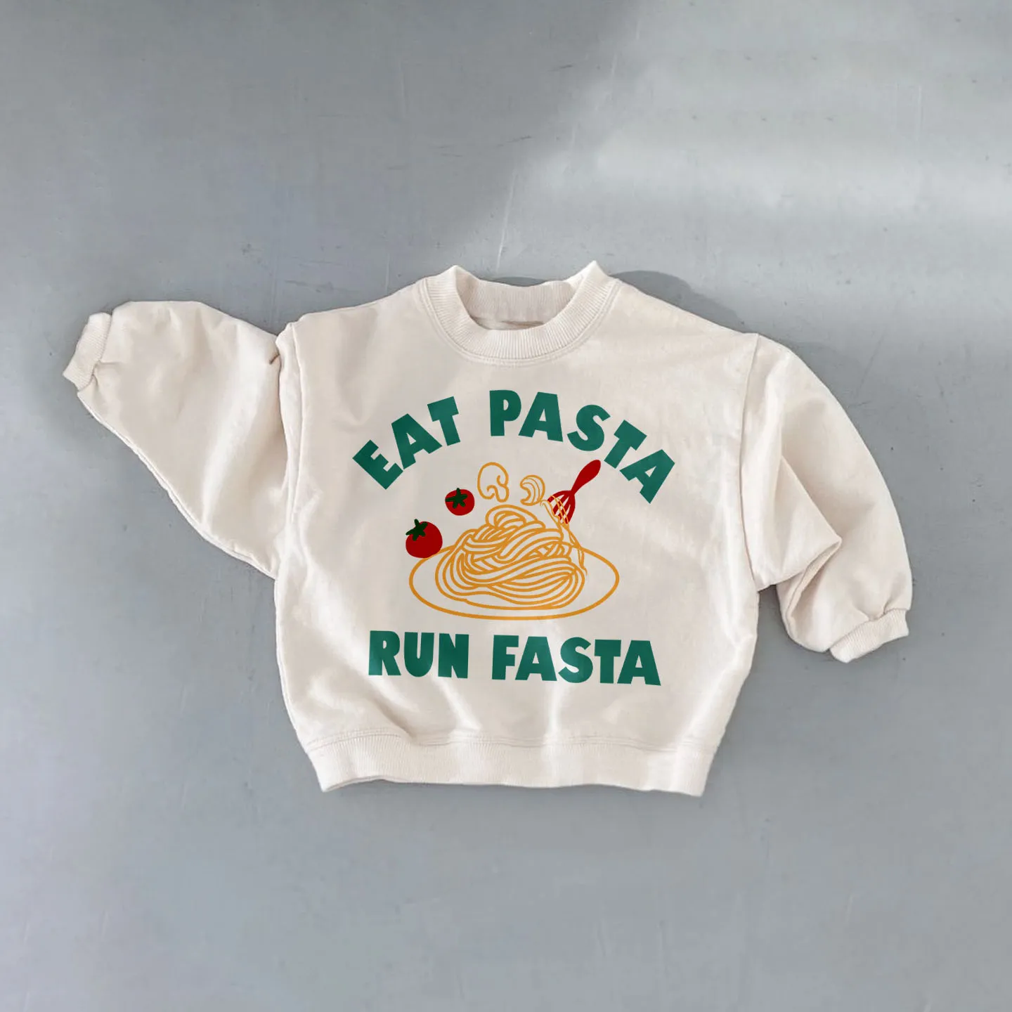 EAT PASTA RUN PASTA Family Slogan Sweatshirt