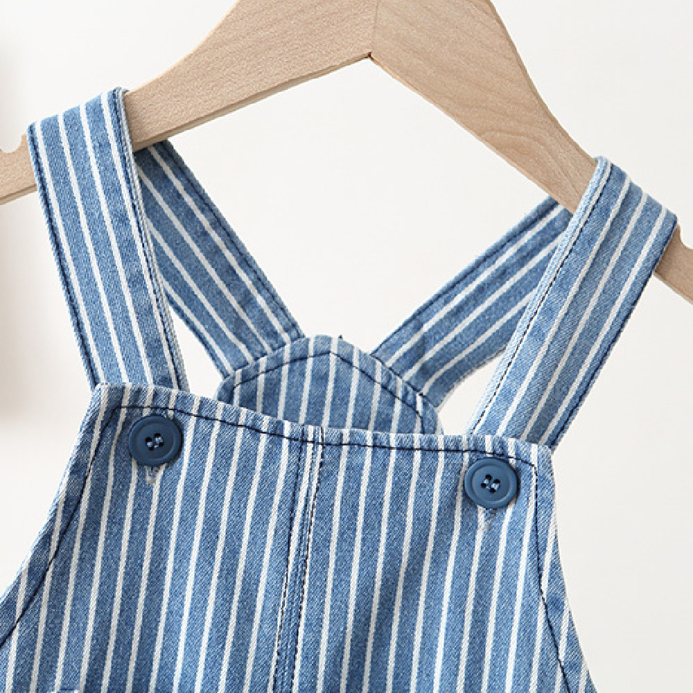 Baby Stripe Denim Overalls