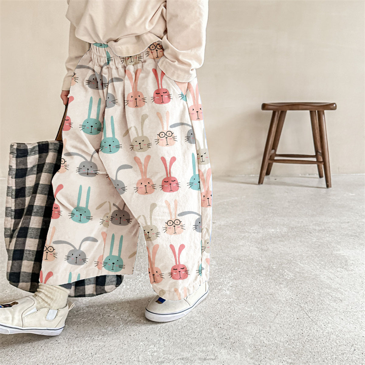 Baby & Kids Colorful Rabbit Pattern Pants