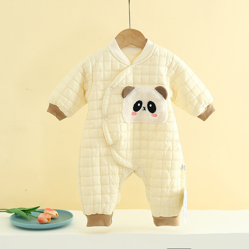 Baby Baby Panda Quilted Thick Romper