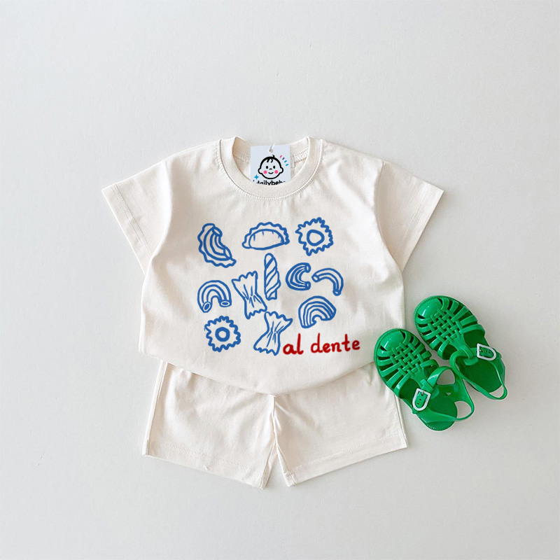 AL DENTE Baby Pasta Slogan White  Set 