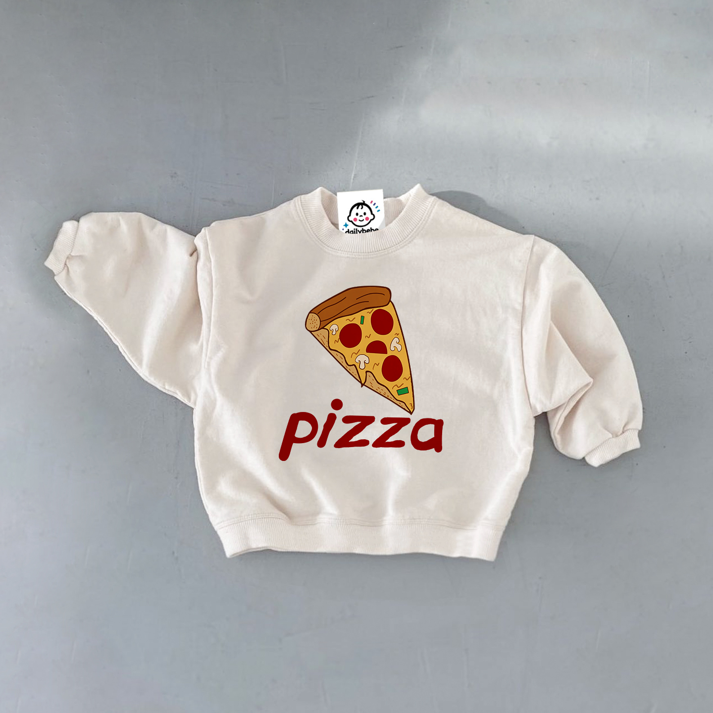 PIZZA Baby White Sweatshirt