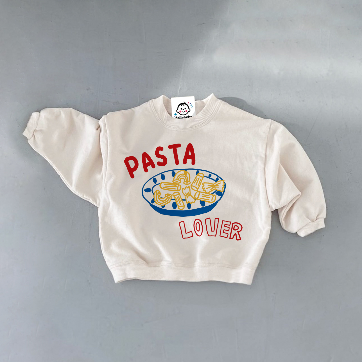 PASTA LOVER Baby White Sweatshirt