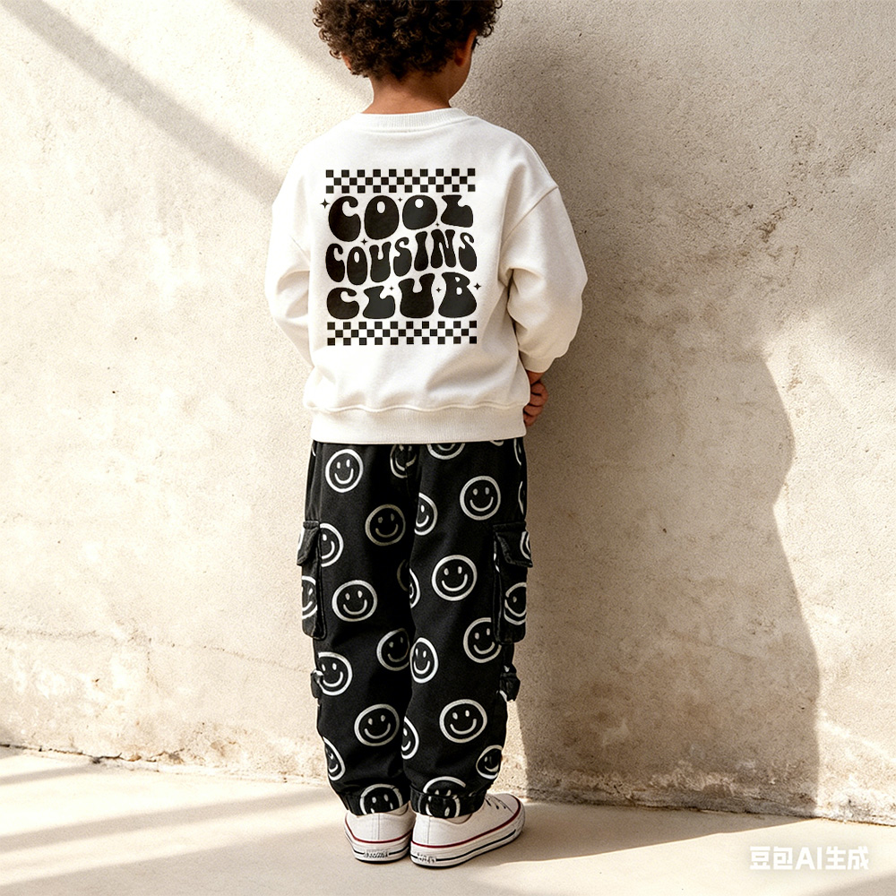 COOL COUSINS CLUB Baby & Kids Smiley White Sweatshirt