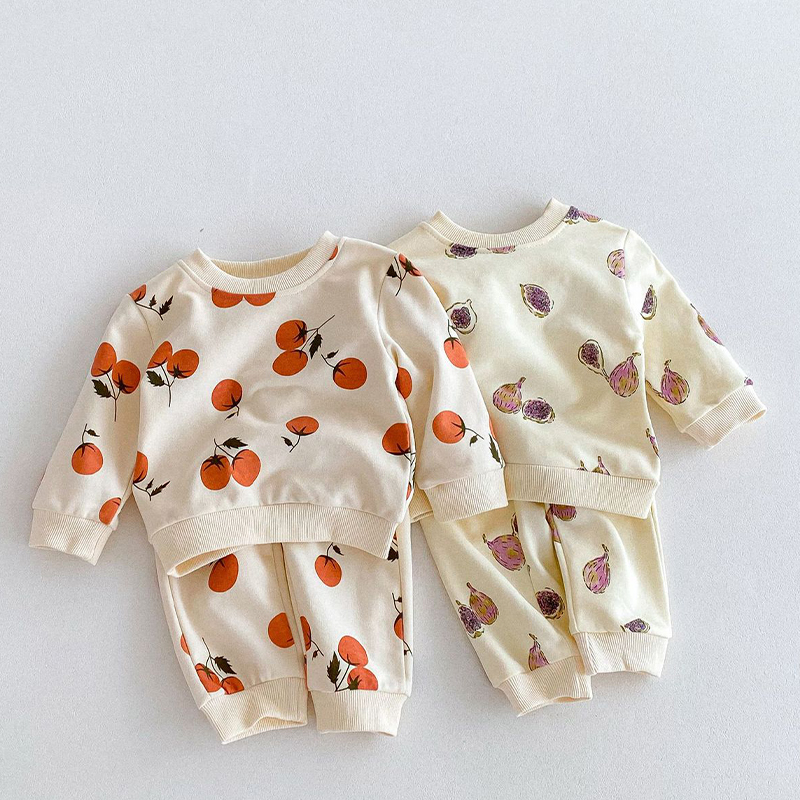 Baby 2-Piece Orange Sweatsuit Set
