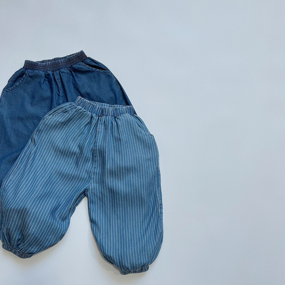 Toddler Kids Stripe Denim Pants