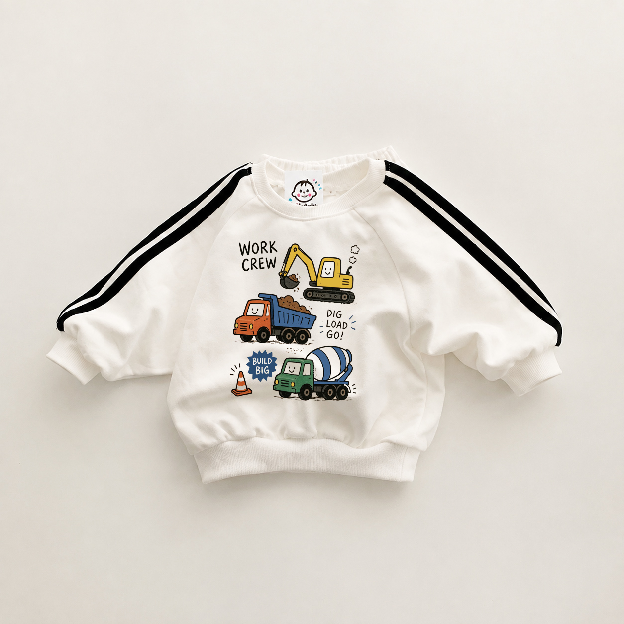  Baby & Kids Construction Vehicle Sweatshirt