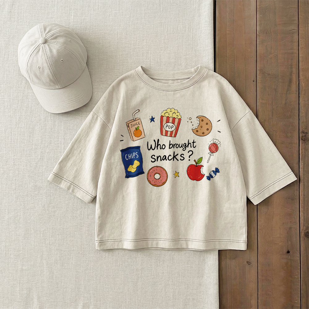 WHO BROUGHT SNACKS Baby & Kids T-Shirt (6M-12Y)