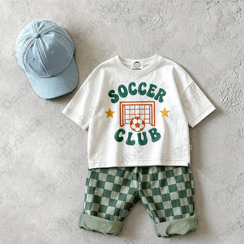 SOCCER CLUB Baby & Kids Checkerboard 2 Piece Set