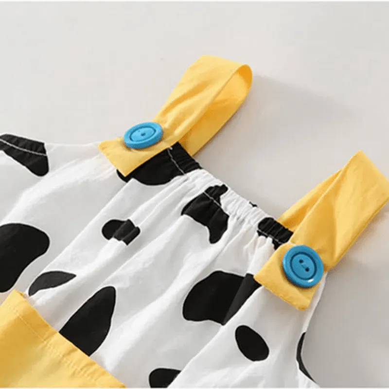 Baby Cow Overalls and Hat Set