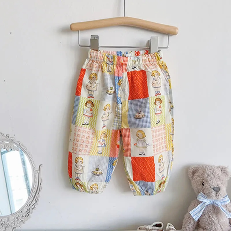 Baby Loose Duck Bear Dots Plaid Pants