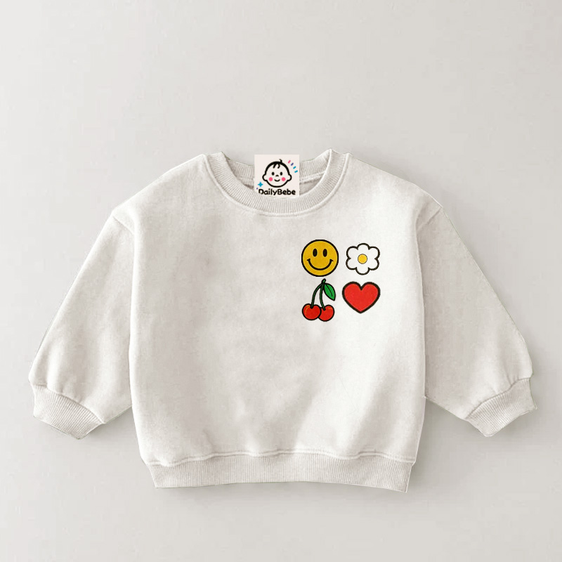  Baby & Kids Smiley Flowers Sweatshirt