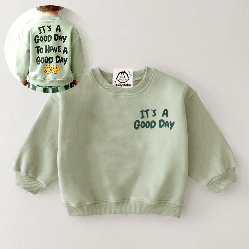 IT'S A GOOD DAY Baby & Kids Smiley Sweatshirt