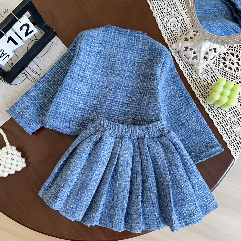 Baby Girl's Petite Chic Denim Skirt Set