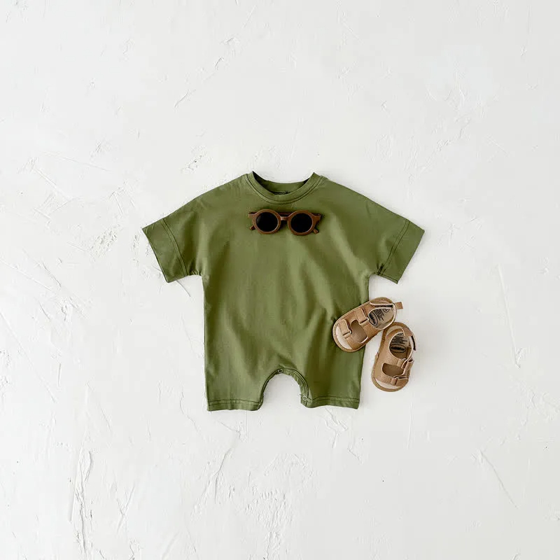 Baby Solid Color Causal Romper