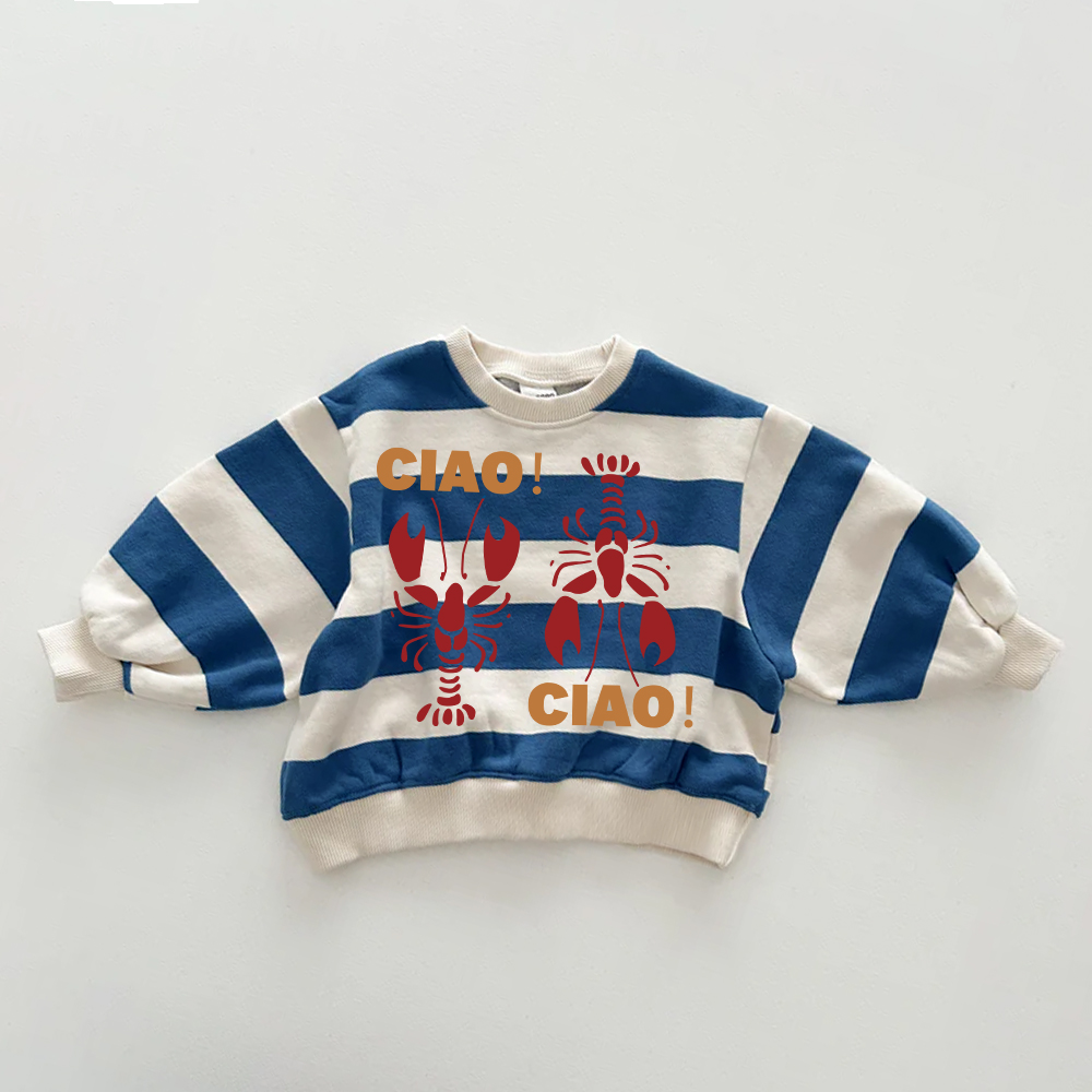 CIAO CIAO Baby & Kids Lobster Stripe Sweatshirt