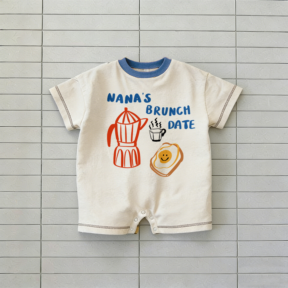 NANA'S BRUNCH DATE Baby T-shirt Romper
