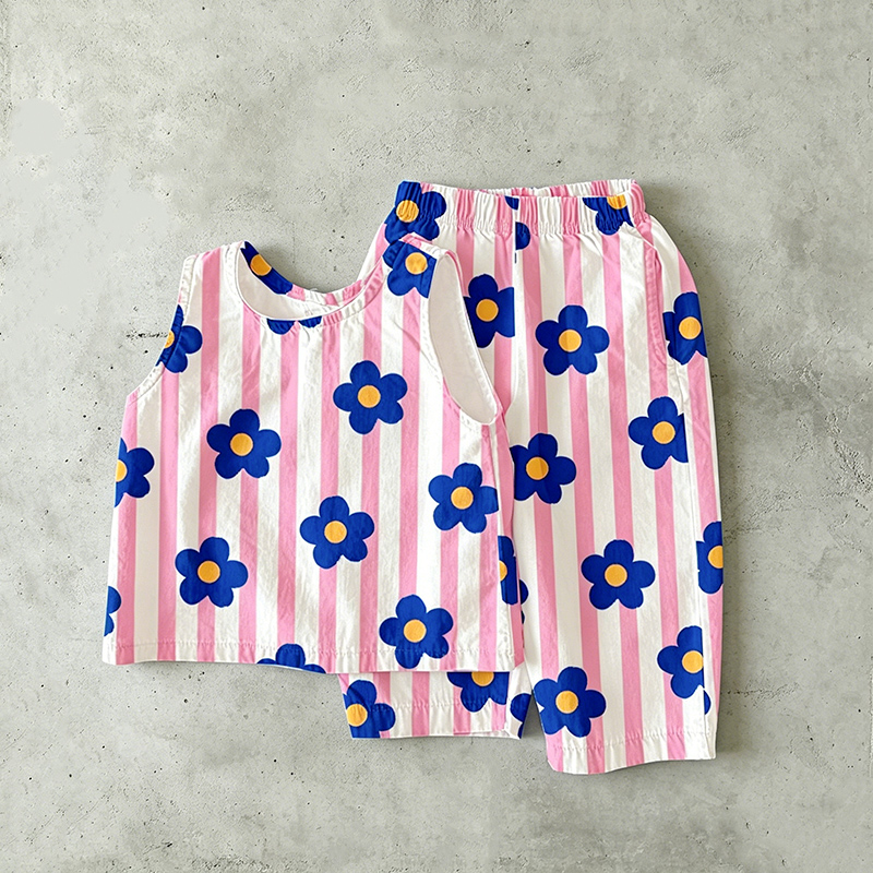 Baby & Kids Florals Pink Stripe 2 Piece Set