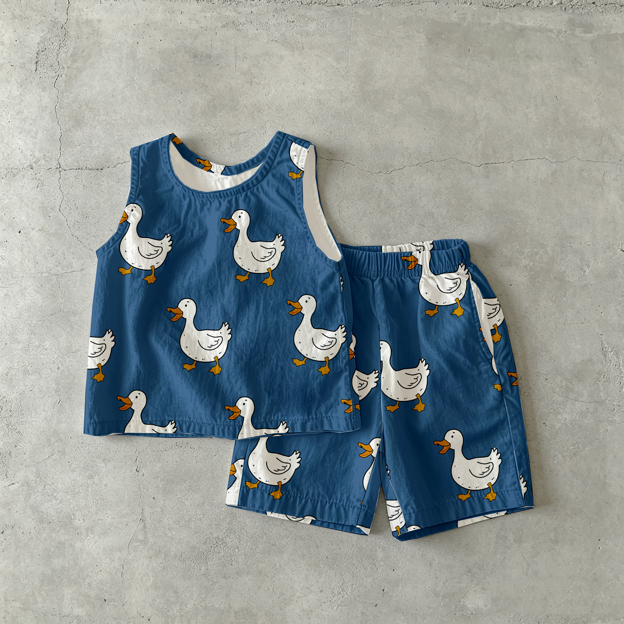 Baby & Kids Goose Tank and Shorts Blue Set