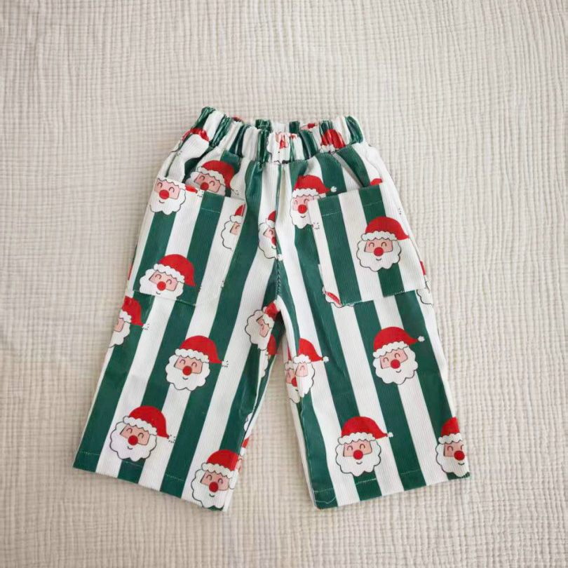 DailyBebe COZY PAW HOLIDAY Baby & Kids Stripe Santa 2-Piece Set