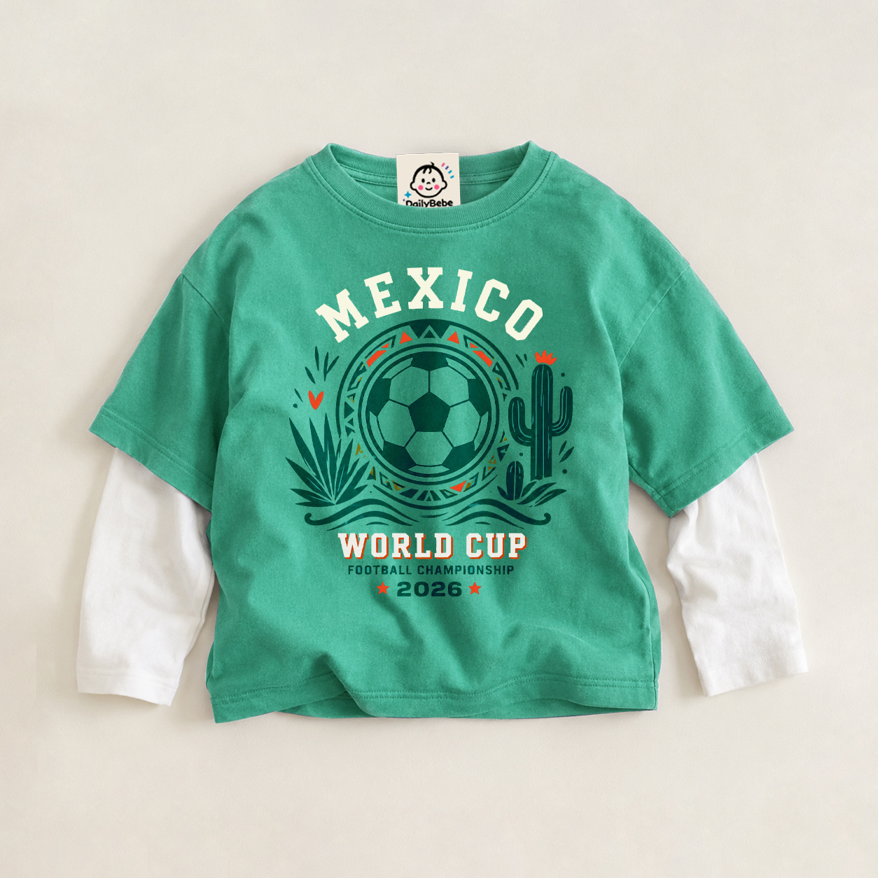 MEXICO Baby & Kids Soccer Faux Two-Piece Tee (6M-12Y)
